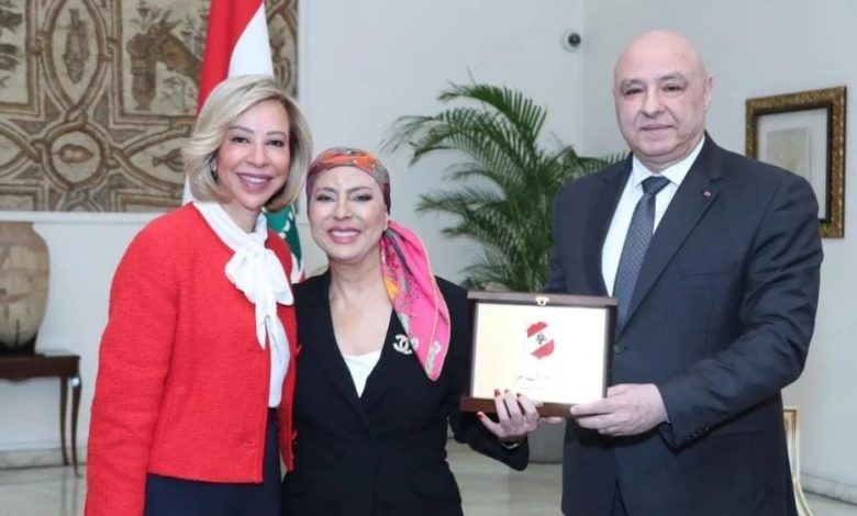 تكريم هدى شديد في بعبدا