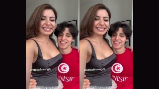 مقطع الينا انجل مع الوحش التونسي في العيد